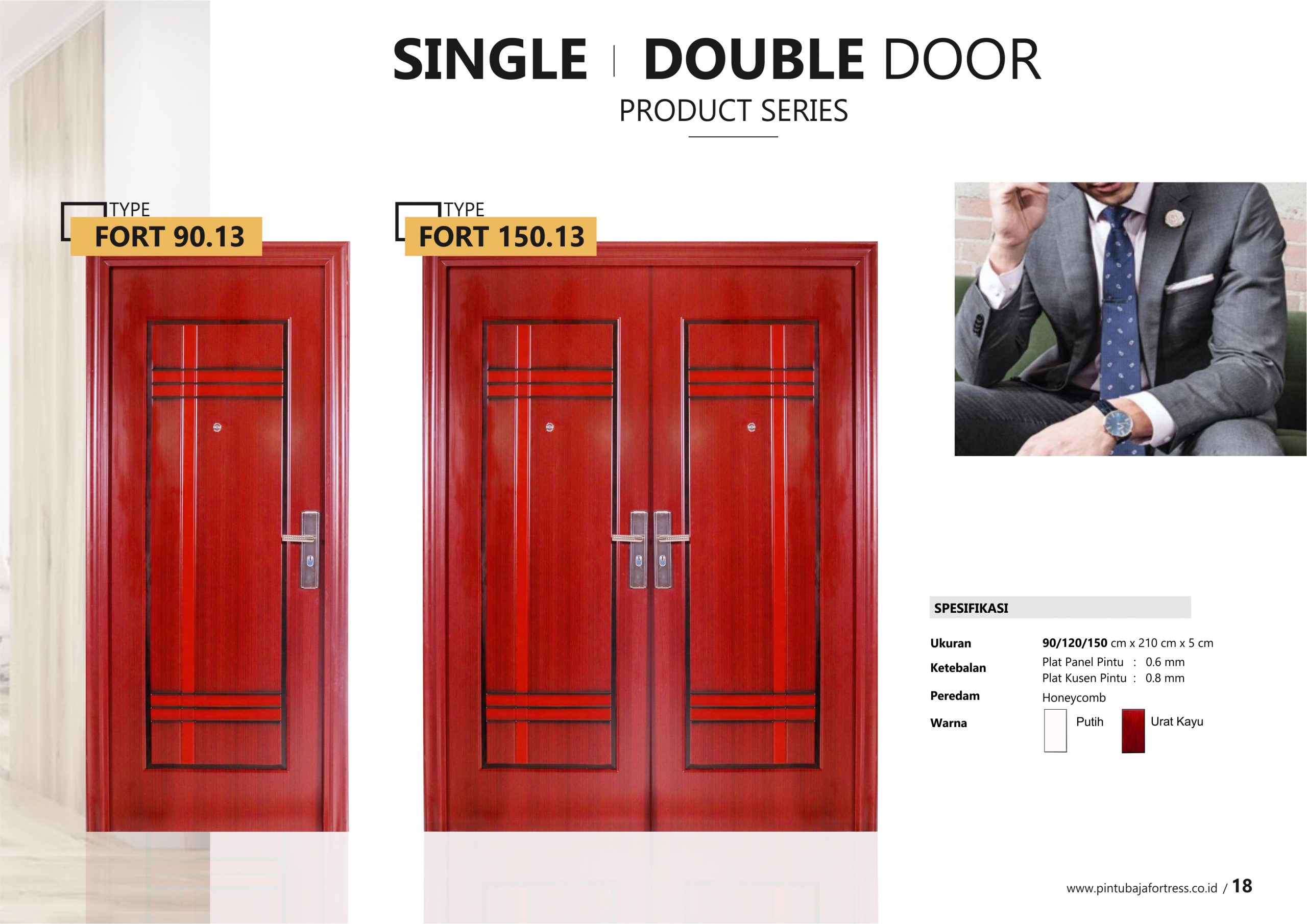 model pintu minimalis 2 pintu besar kecil