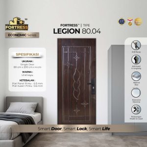 Pintu Baja Fortress Tipe LEGION 80.04 Motif Urat Kayu